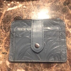 Patricia Nash brand new blue leather cardholder/small wallet